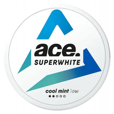 Снюс Ace Superwhite Cool Mint Low 6 мг/г (бестабачный, тонкий)