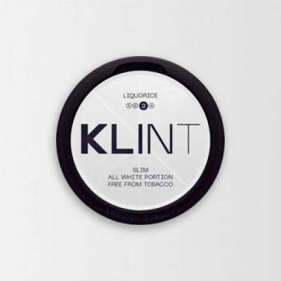 Снюс KLINT Liquorice Strong Slim (24 Portions) 12 мг/г (бестабачный, тонкий)