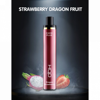 Электронная сигарета HQD Cuvie Plus Dragon Strawberry (Клубника Питайя) 2% 1200 затяжек