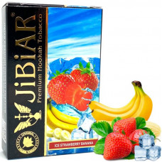 Табак для кальяна Jibiar Ice Strawberry Banana (Клубника Банан Лед) 50 гр