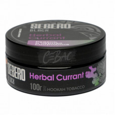Табак для кальяна Sebero BLACK Herbal Currant - Смородина и ревень 100гр
