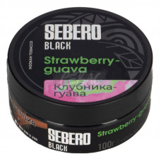 Табак для кальяна Sebero BLACK Strawberry Guava - Клубника Гуава 100гр
