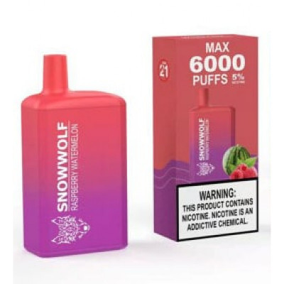 Электронная сигарета SNOW WOLF MAX 6000 PUFF 5% - Raspberry Watermelon