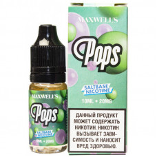 Жидкость Maxwells SALT 10 мл Pops 20 мг/мл Кисло-сладкая жвачка с киви и яблоком