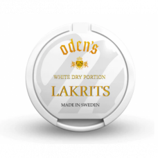Снюс Oden's Lakrits White Dry Portion 10gr/9 mg/g