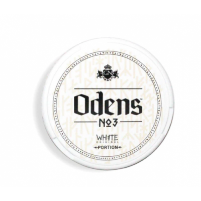 Снюс Oden's No 3 White Portion 15 г 9 мг/г (табачный, толстый)
